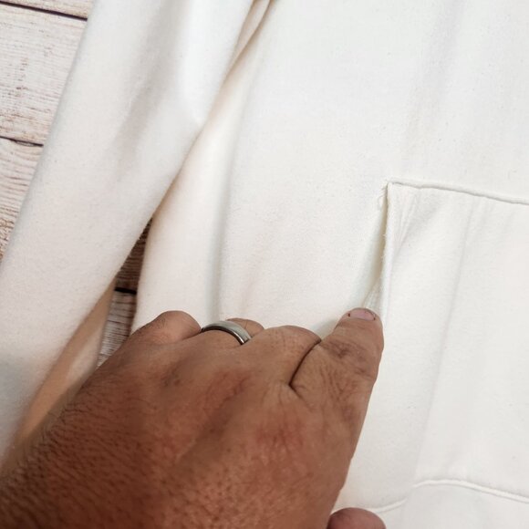 The North Face Half Dome Sweatshirt Hoodie Pullover Size L Ivory Pink Blue Women - Picture 6 of 16